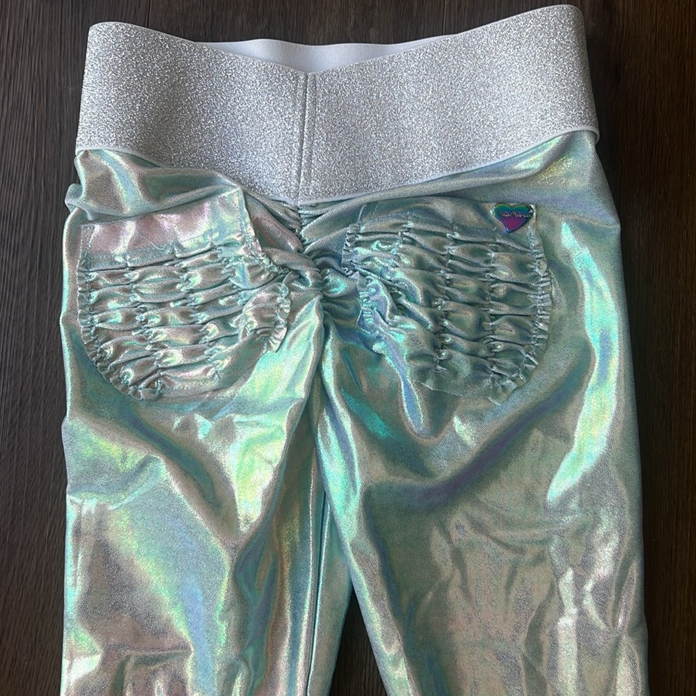 Cute Booty Shiny Unicorn Leggings and Sports Bra Set small sports bra Xs New - Picture 2 of 10